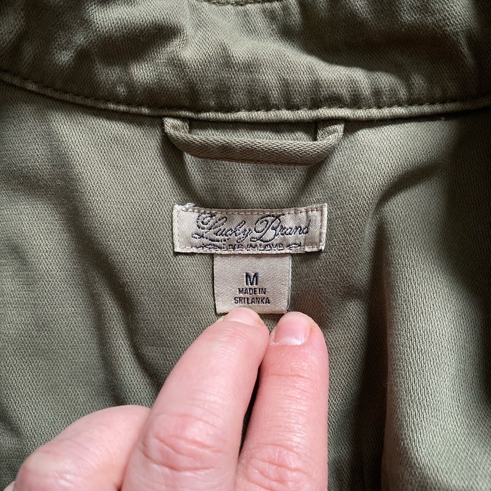 Lucky Brand Khaki Full Zip Utility Vest - Picture 5 of 6